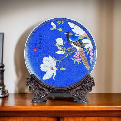 BỘ BA ĐĨA CẢNH HỌA TIẾT HOA LAN CAO CẤP